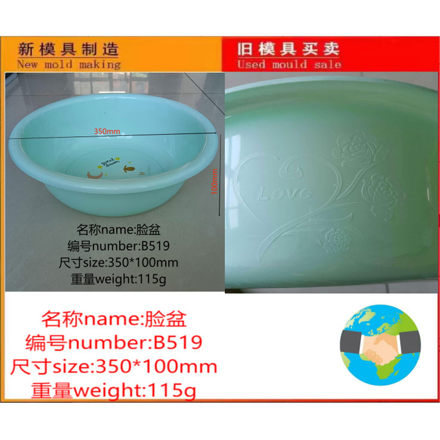 Multi-color Patterned Face Basin Mold